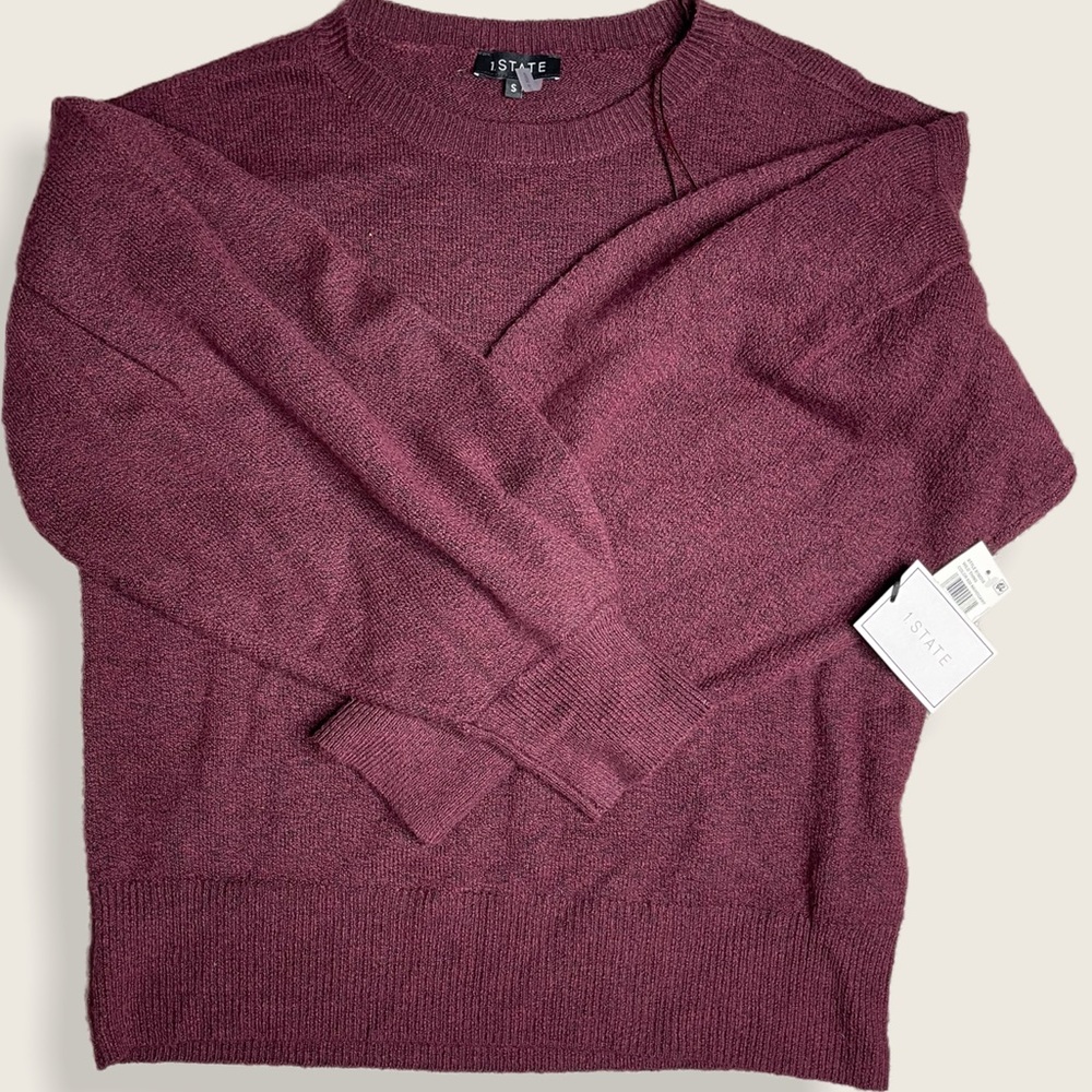1. State balloon sleeve crew neck sweater S